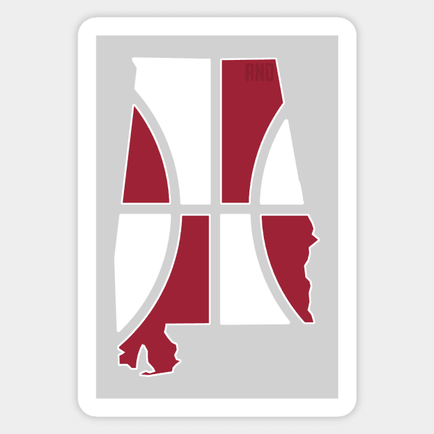 Alabama Basketball Sticker by And1Designs